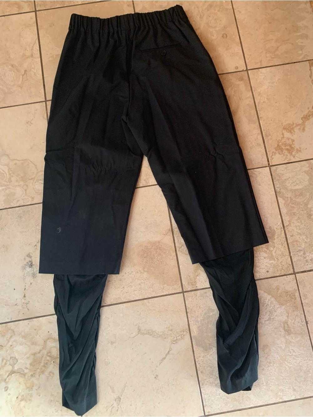 3.1 Phillip Lim Black Layered pants Shorts with Attached Leggings size 4  rare